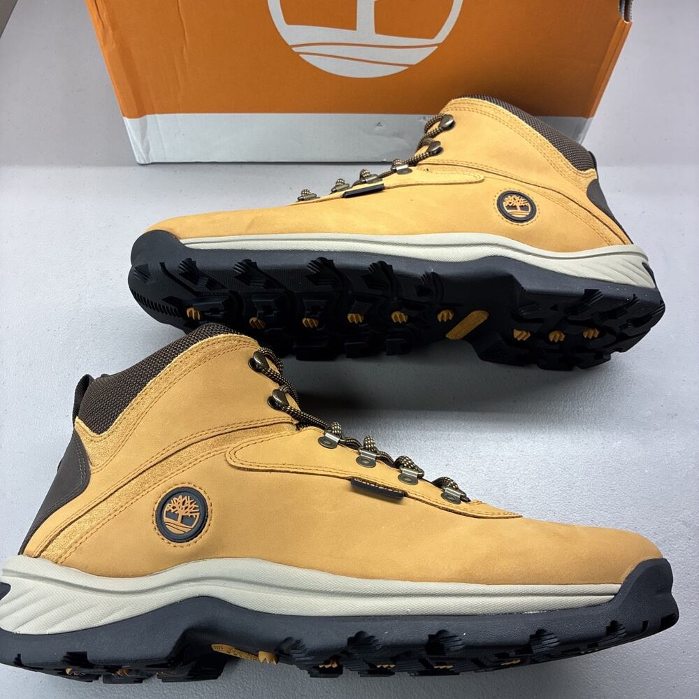 Timberland White Ledge Mid Leather Waterproof Hiking Boots Wheat Mens Size 13